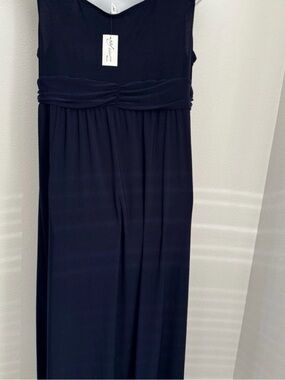 NWT NY Collection Woman Size 3x Dark Navy Sleeveless Maxi Dress
